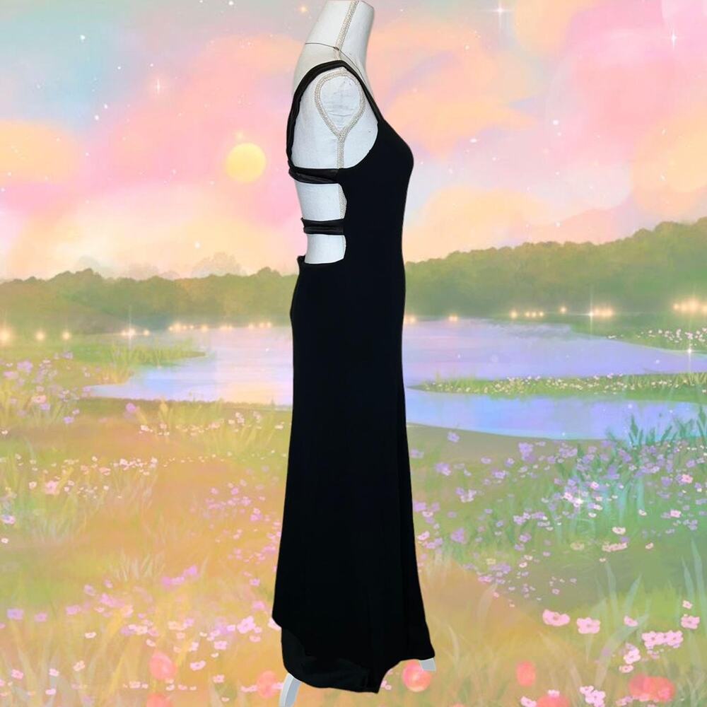 90s elegant black cocktail formal dress